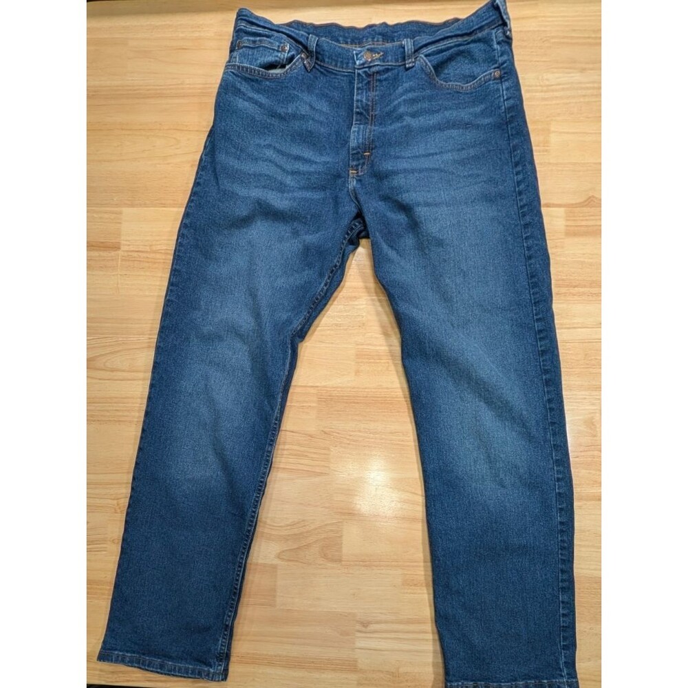 Wrangler Five Star Jeans Men 36x34 Actual 36x33 Relaxed Fit Straight Leg Stretch